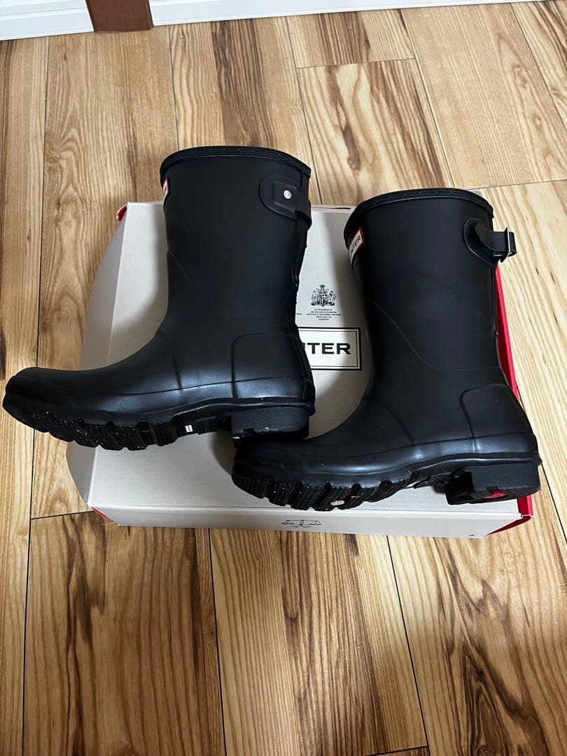 美品　HUNTER ブラック 長靴 箱付き