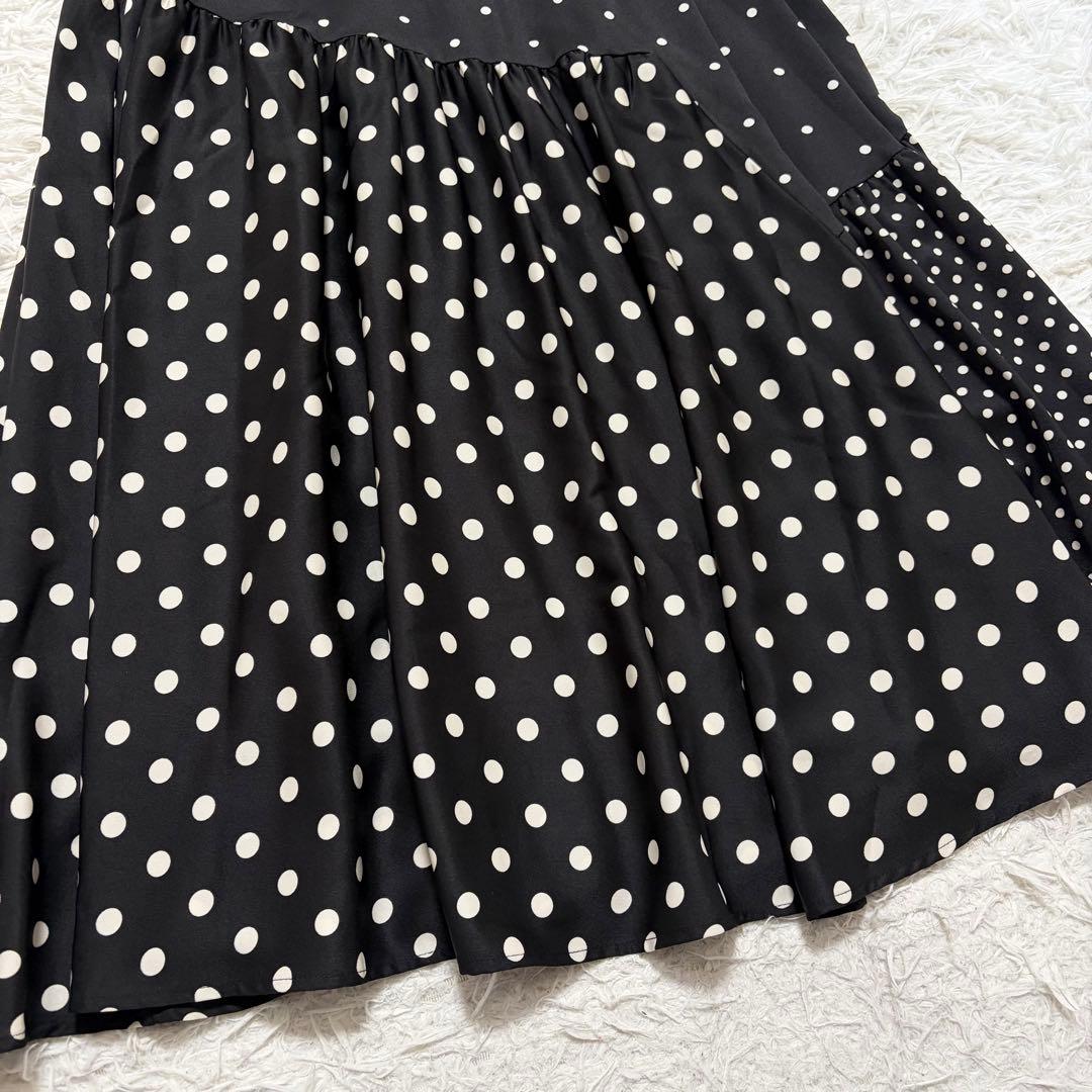 新品タグ付き BEARDSLEY ビアズリー ドットパッチワークロングスカート