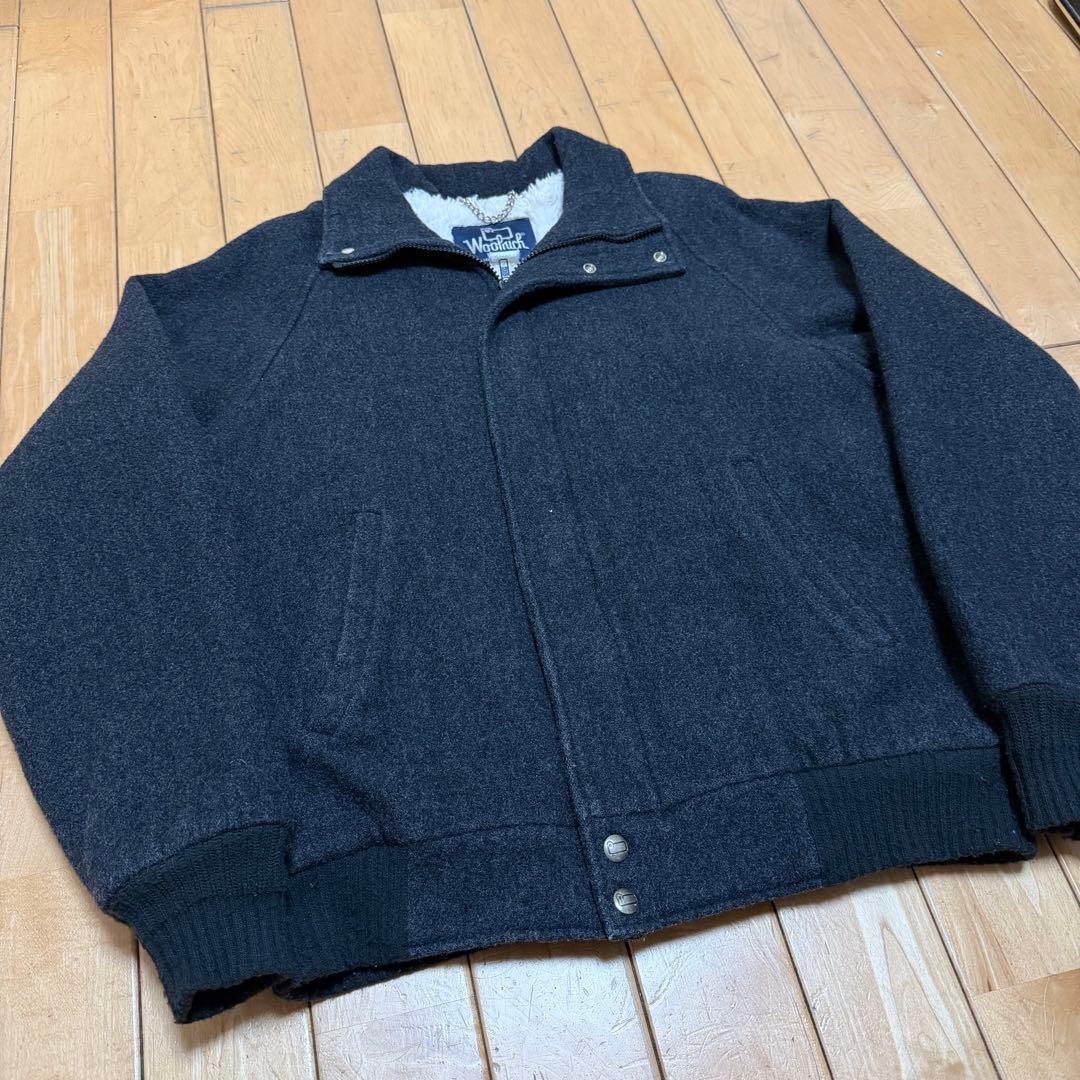 80s USA製 ウールリッチ ウール ブルゾン 裏ボア made in usa