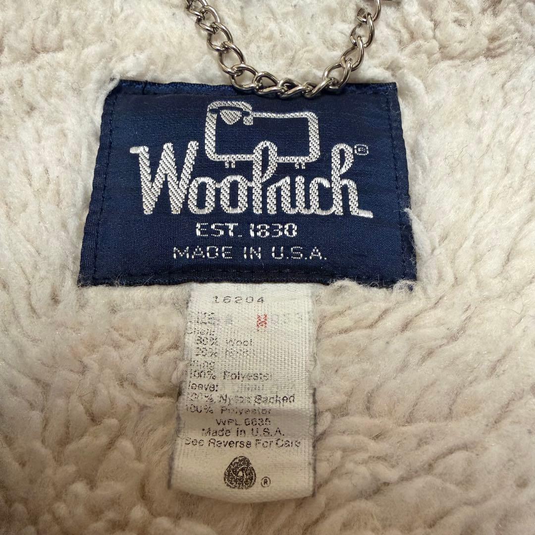 80s USA製 ウールリッチ ウール ブルゾン 裏ボア made in usa