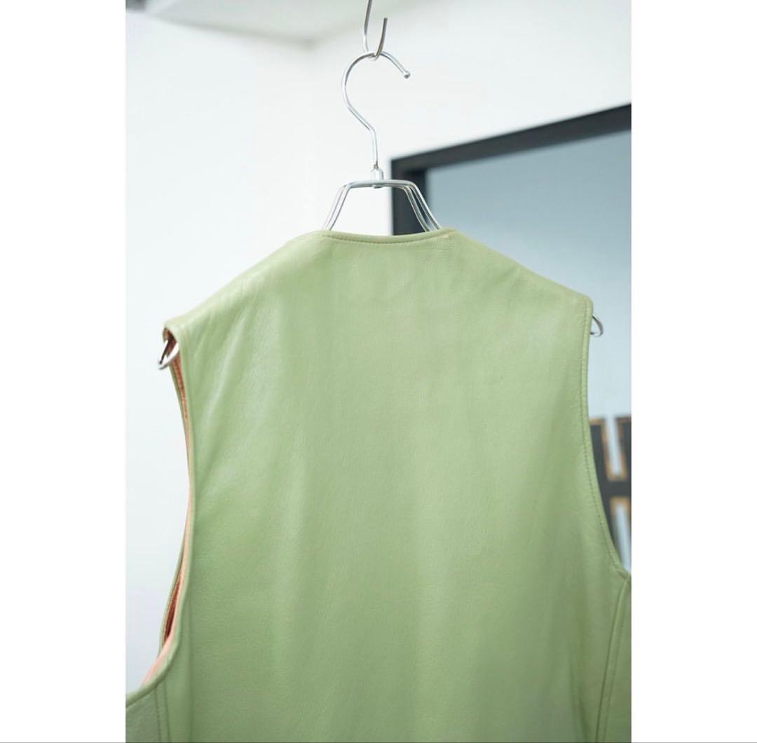 vintage 50's unknown leather vest サイズ44