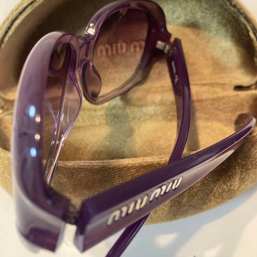 miu miu 美品パープル グラデーションサングラス　ケース付き☆