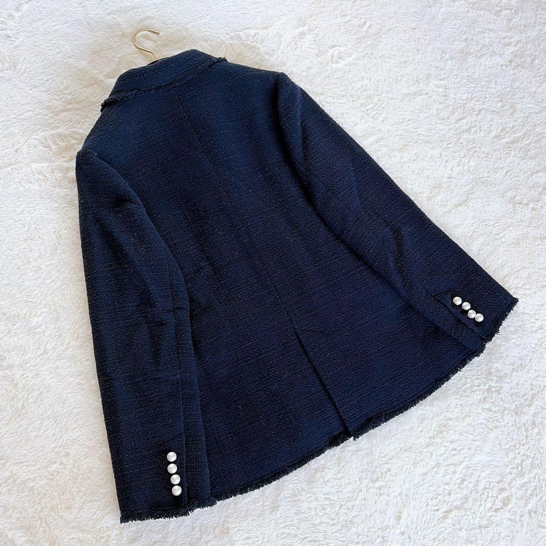 完売人気✨美品【Spick & Span】ツイードダブルジャケット パール 36