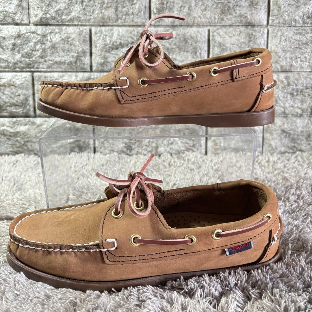 新品級✨SEBAGO セバゴ デッキシューズ レザー EU41ベージュ 革紐