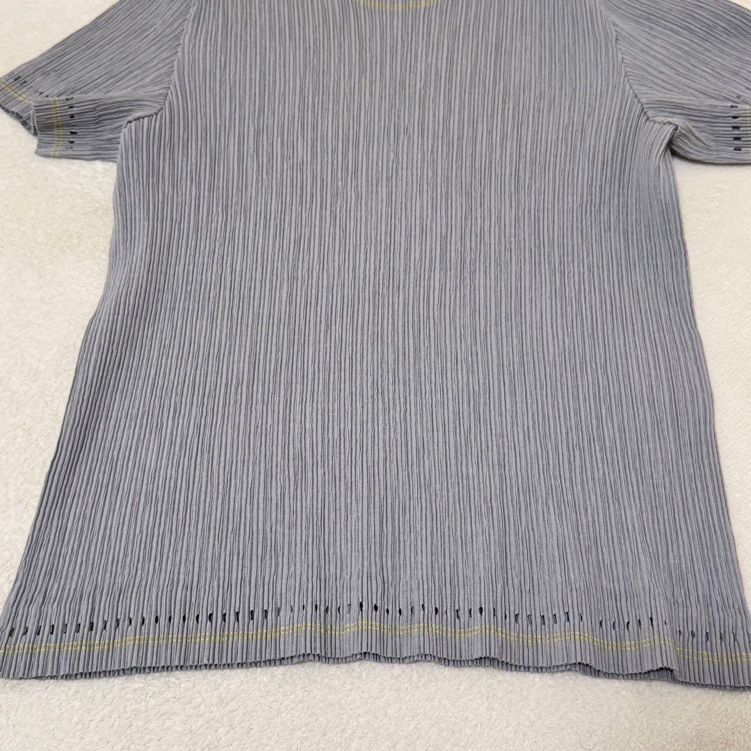 極美品✨ISSEY MIYAKE プリーツ　グレー　半袖　Mサイズ トップス
