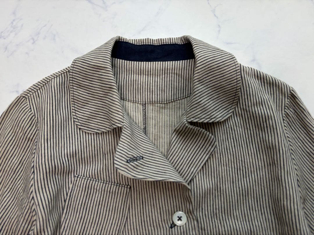 PICK UP コットンハウスアヤ　綿×麻リッチヒッコリー ジャケット　リネン混