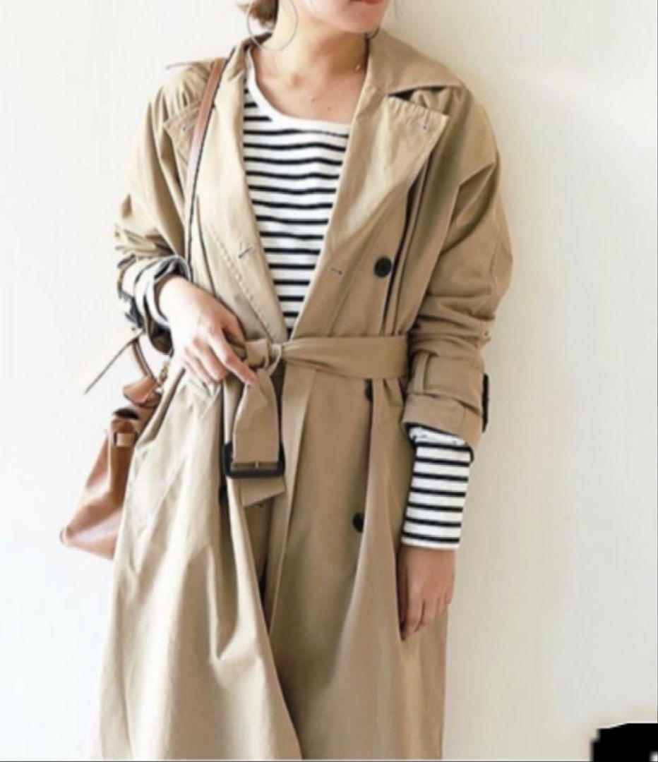 TODAYFUL　オーバー　トレンチコート　ロング　38　ベージュ