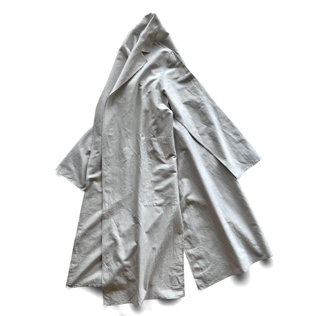 【美品】JURGEN LEHL/羽織/コート/グレー/コットンシルク混合