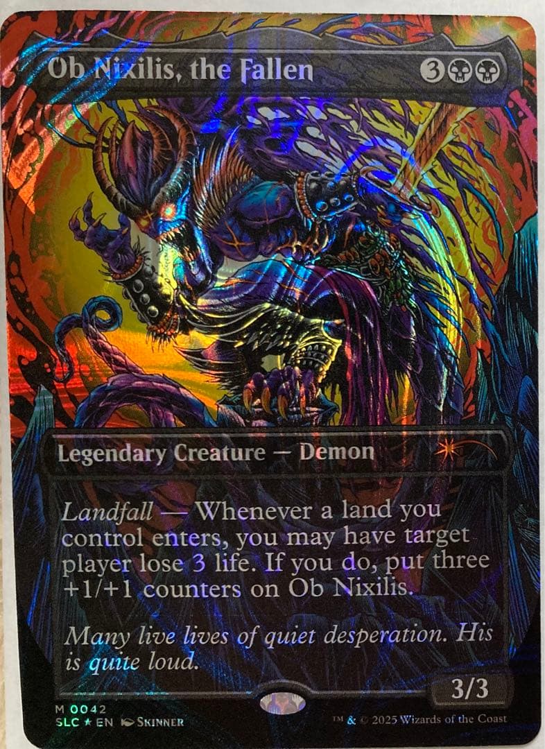 MTG　foil英語　ハローfoil　堕ちたる者、オブ・ニクシリス　SLC 42