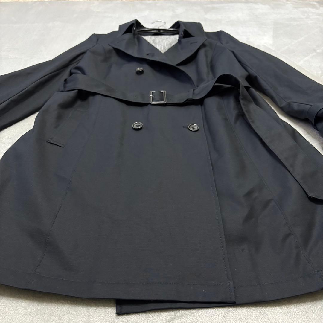 IMGN 洋服の青山 トレンチコート ライナー付き ビジネス 黒 大きめサイズ