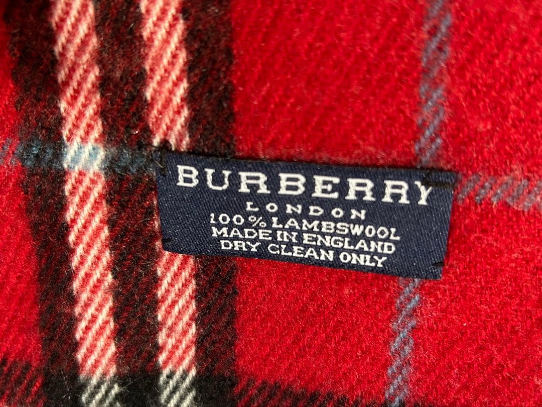 BURBERRY LONDON 赤いチェックマフラー
