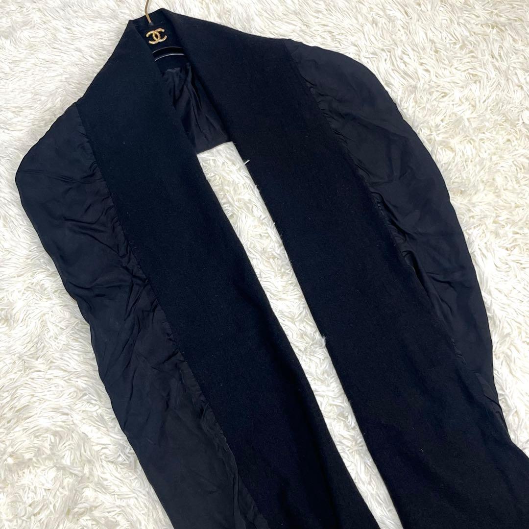 comme des garcons 縮絨　フリルストール　ブラック