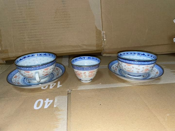 玩玉　中国　カップ　ソーサー　湯呑み　茶器　景徳鎮