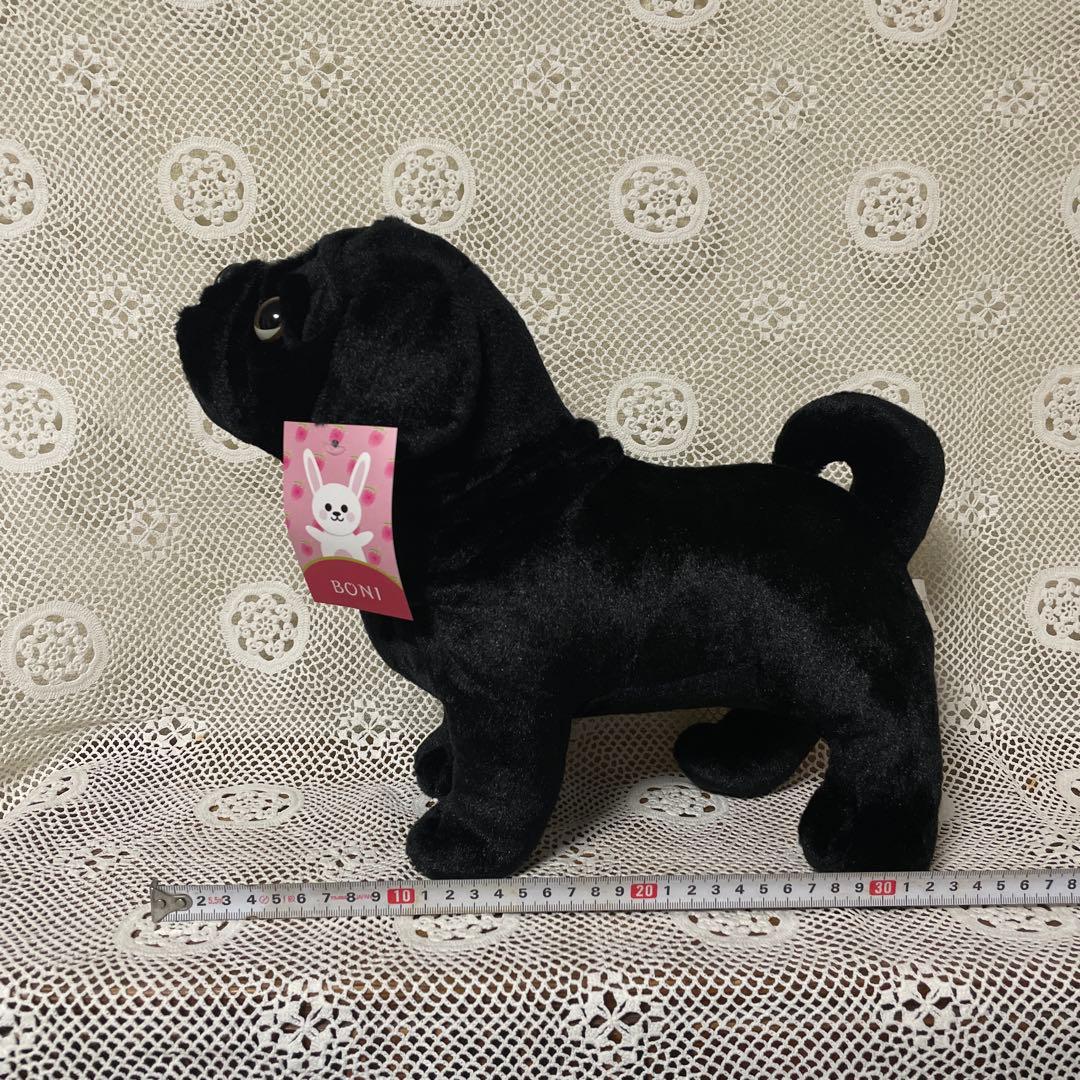 ブラックパグのぬいぐるみ　パグのぬいぐるみ　犬のぬいぐるみ　犬　イヌ　ドッグ