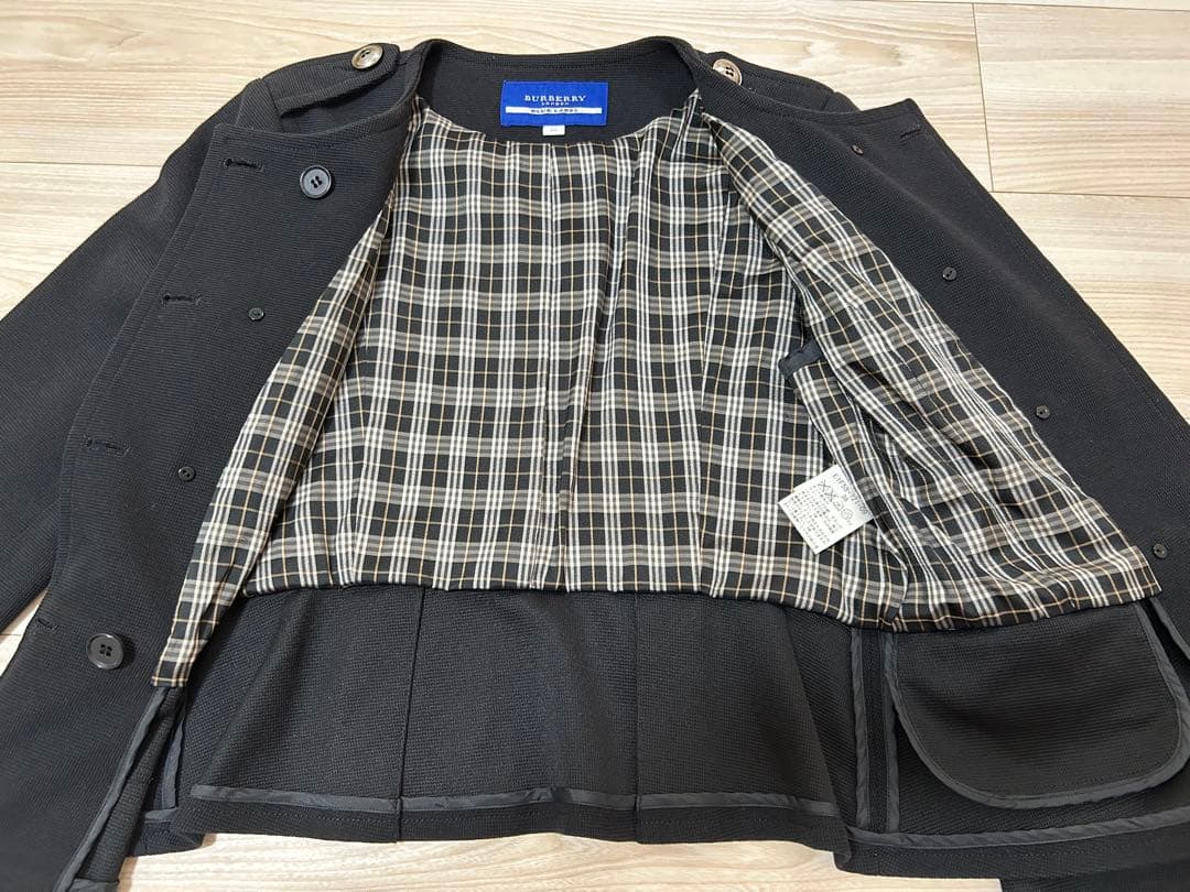 BURBERRY BLUE LABELブラック ダブルブレスト ジャケット
