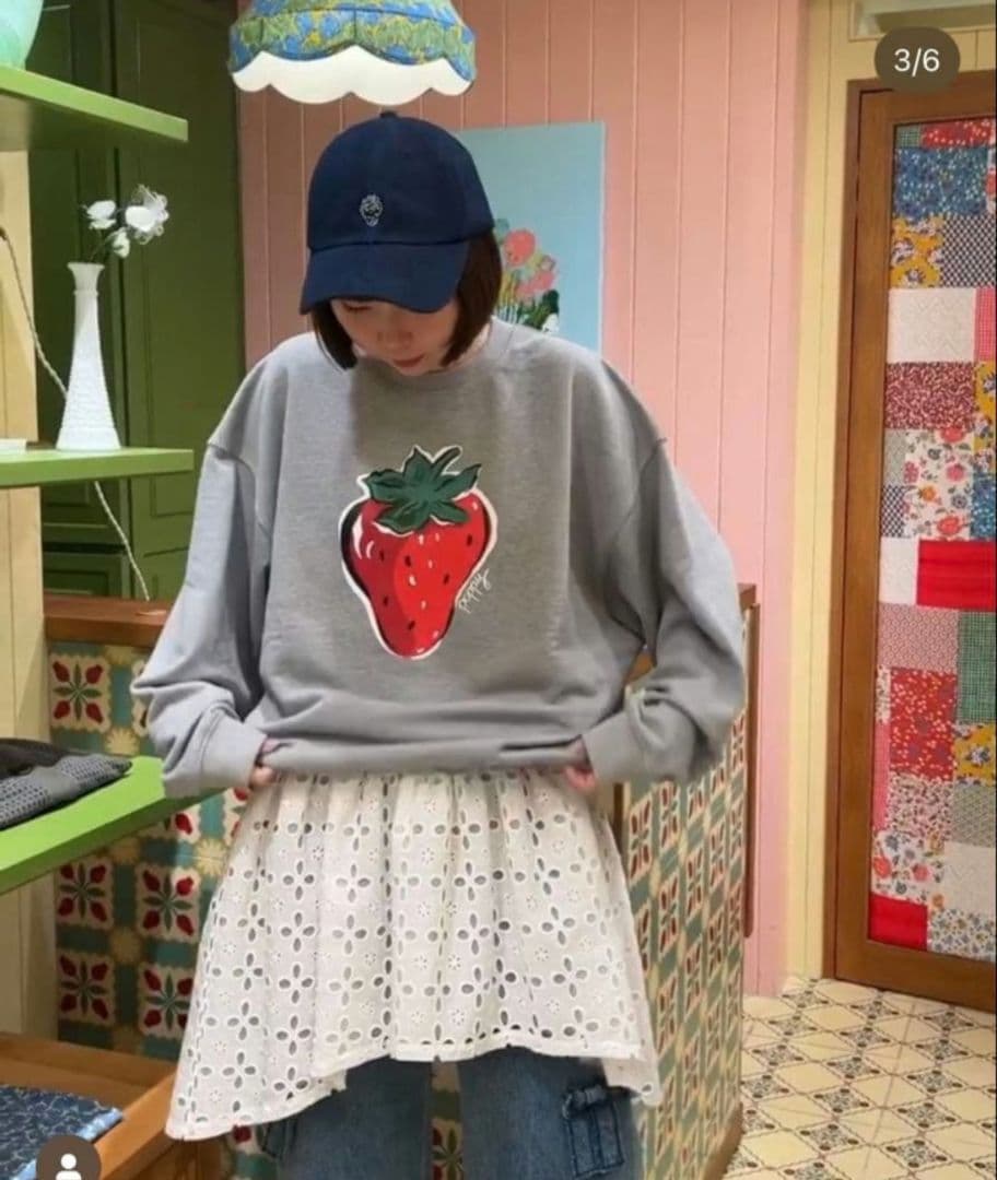 POPPY コットンレースボリュームキャミ