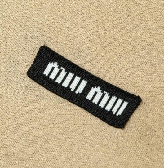 miu miu ベージュ 半袖Tシャツ
