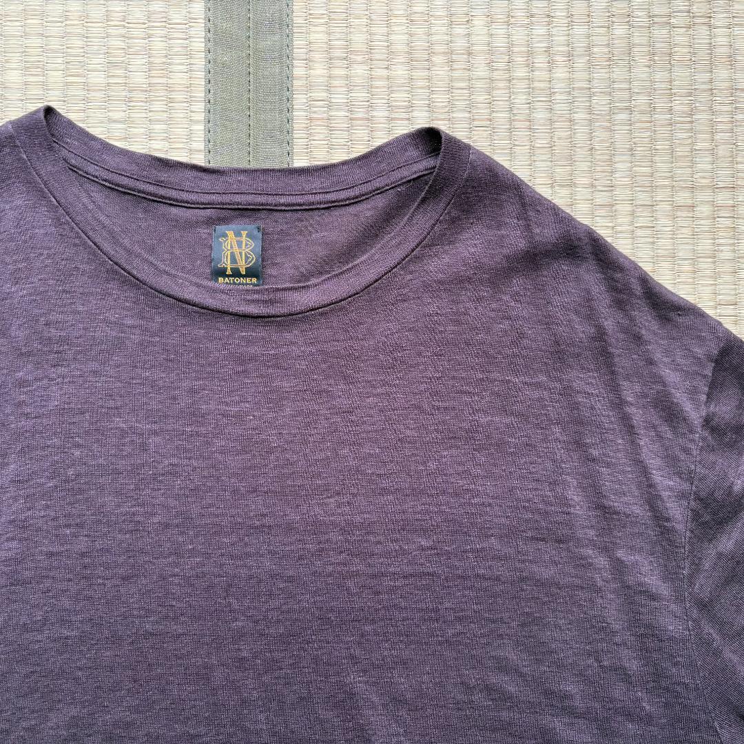 BATONER リネンTシャツ Dark Brown サイズ3