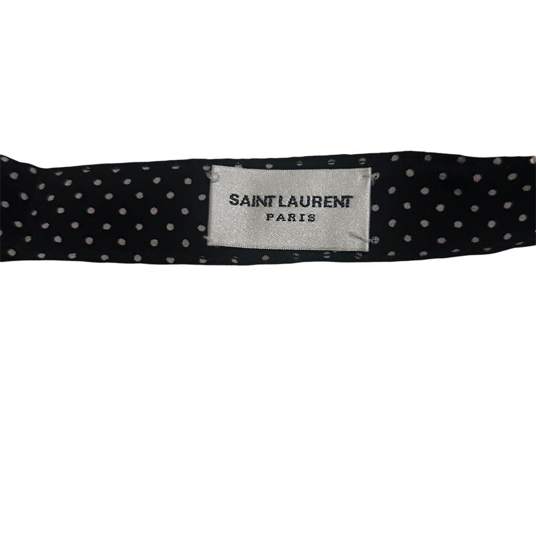 15SS エディ期 Saint Laurent Paris ドット柄クラヴァット
