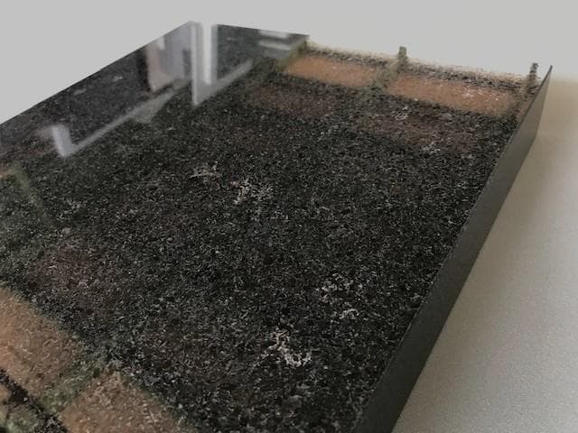特価★超最高級 天然黒御影石オーディオボード●300×250×40●　5面磨