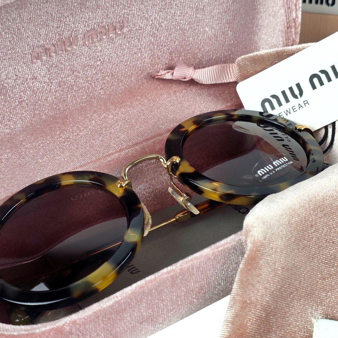 未使用 ミュウミュウ MIU MIU ラウンドフレームサングラス