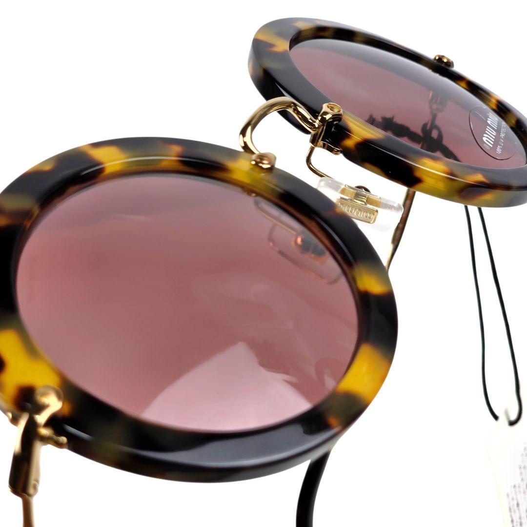 未使用 ミュウミュウ MIU MIU ラウンドフレームサングラス
