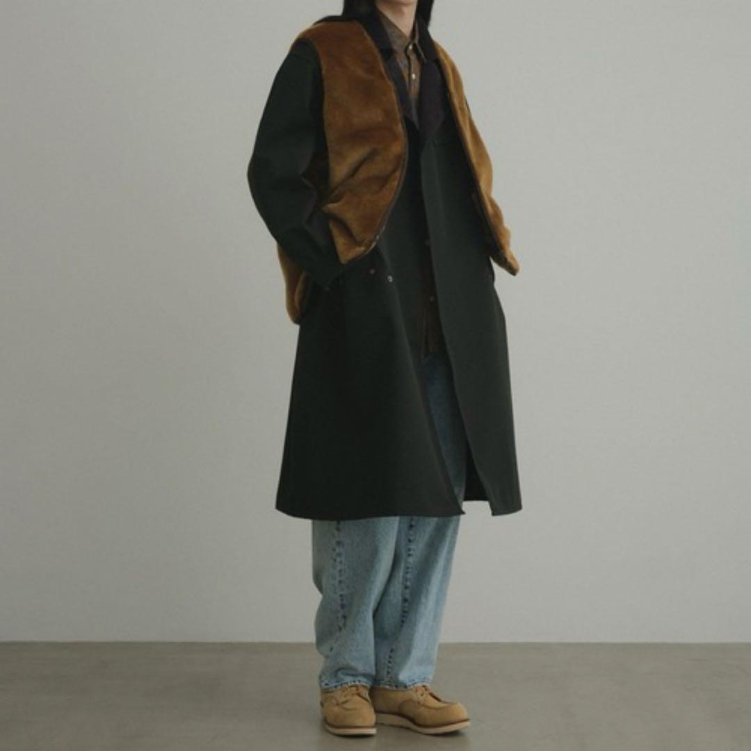 「別注」BARBOURリバーシブル フロントジップ ファーライナー ベスト