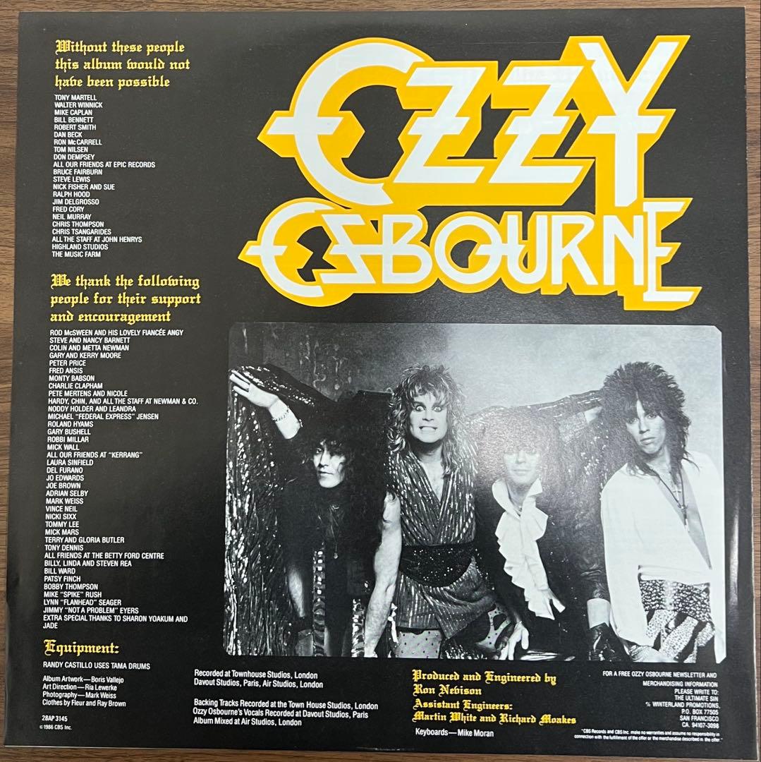 【LP/帯付】Ozzy Osbourne / The Ultimate Sin