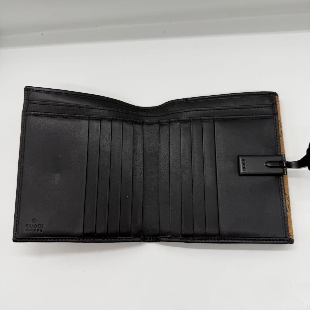 【美品】 GUCCI グッチ GG ジャガード 折り財布 w3