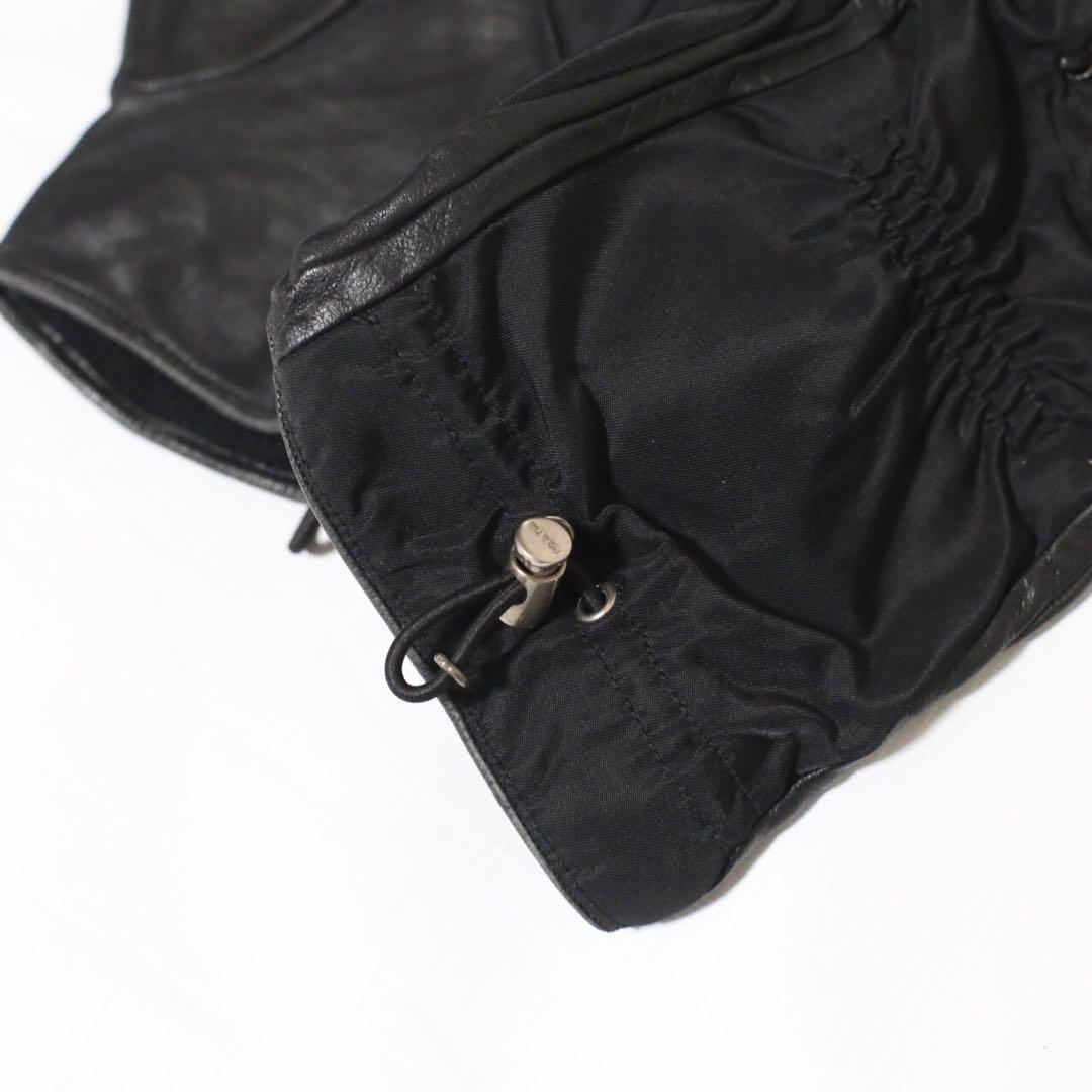 小物 90s PRADA nylon leather glove