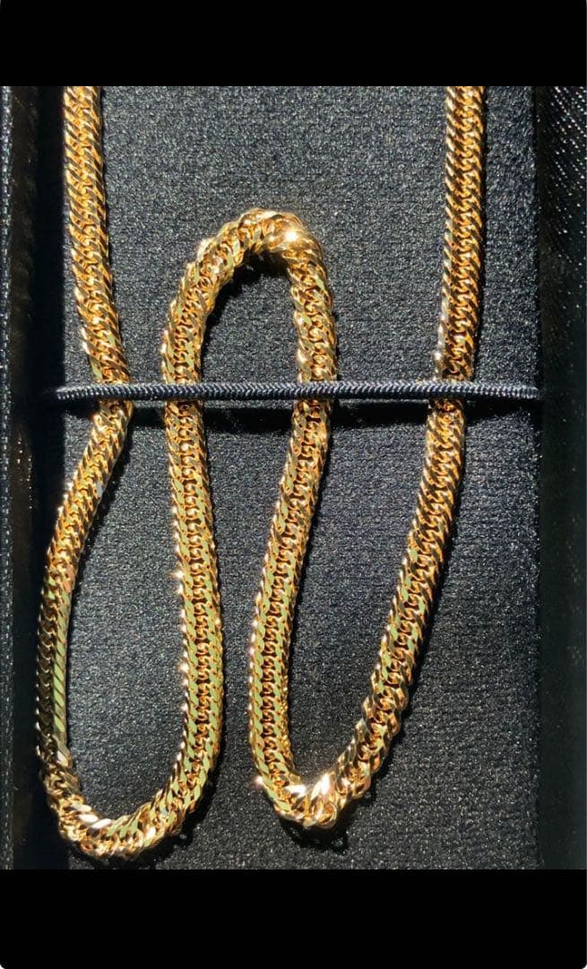 タイムセール早い者勝ち！送料無料　喜平k18ネックレス　12面トリプル　50cm