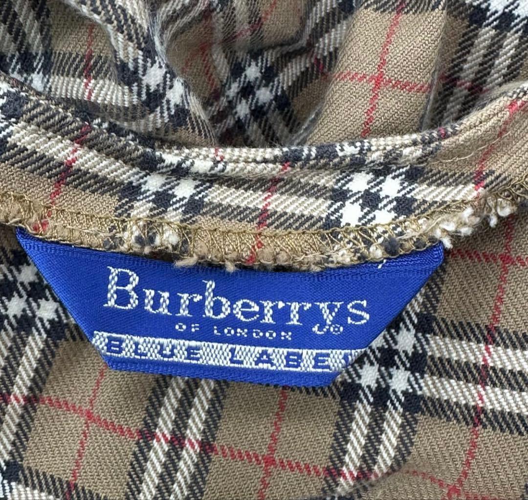 超美品 バーバリーブルーレーベル38 ノバチェック ワンピース