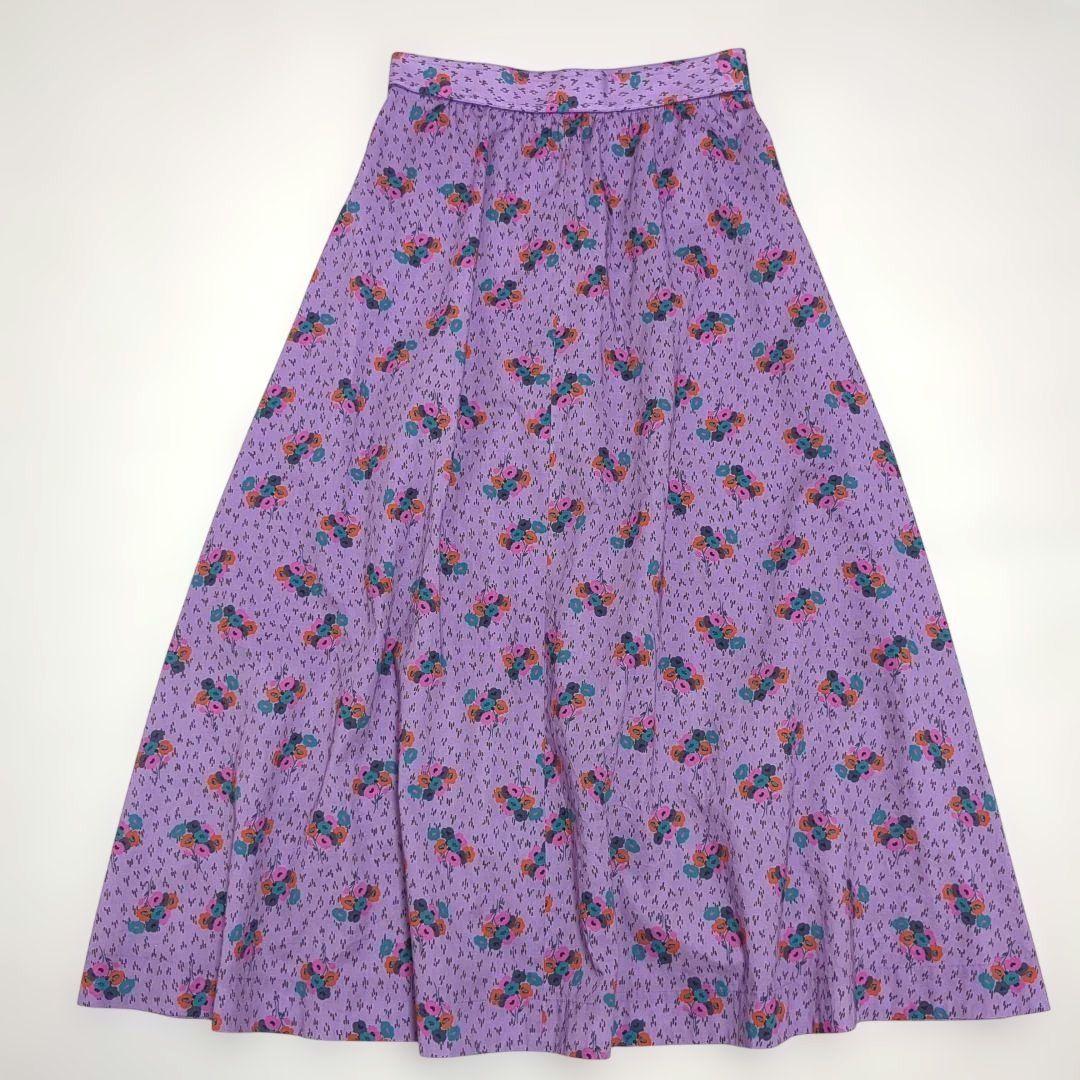 IENA LA BOUCLE コットン フラワー プリント スカート 36