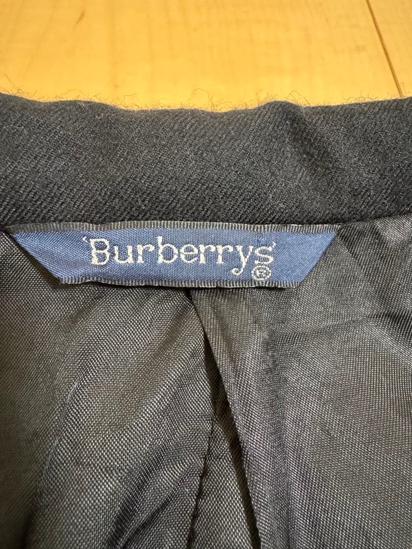 Burberrys テーラードジャケット ブラック 金ボタン ウール 紺ブレ