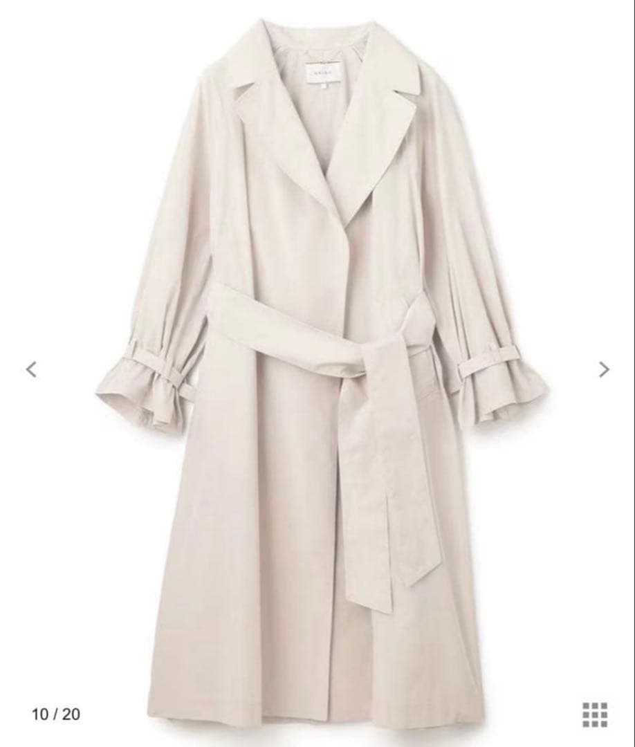 VOGUE掲載 BEIGE, 新品タグ付き 今期トレンチコート ベイジ　トレンチ