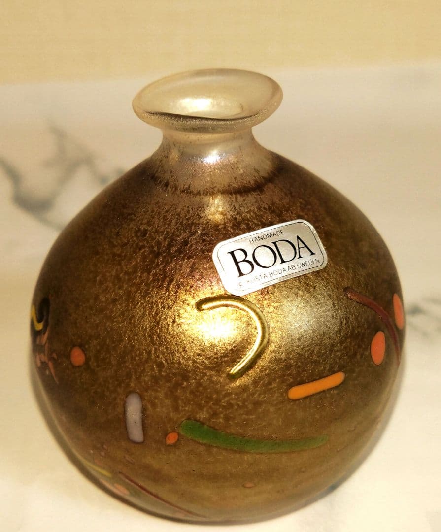 KOSTA BODA ハンドメイド ガラス花瓶 スウェーデン
