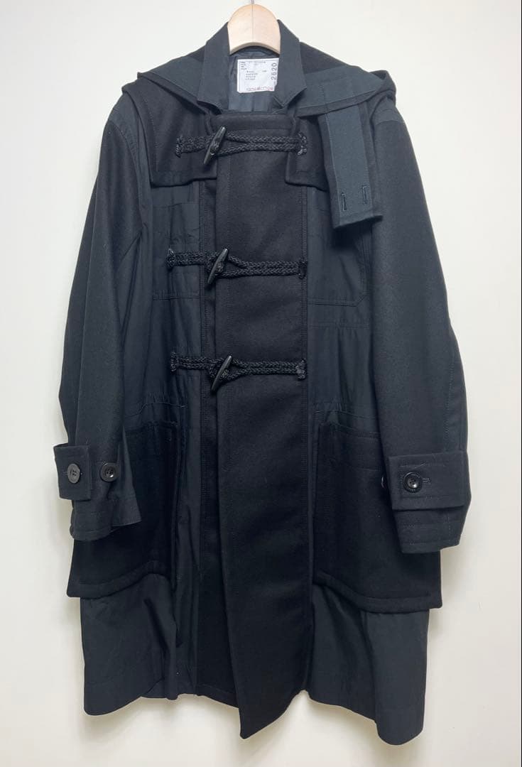 sacai Wool Melton Coat サカイ サイズ１ ブラック