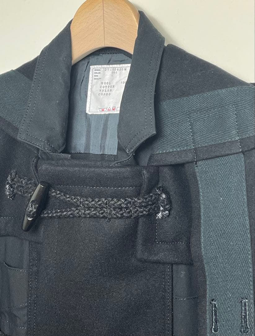 sacai Wool Melton Coat サカイ サイズ１ ブラック