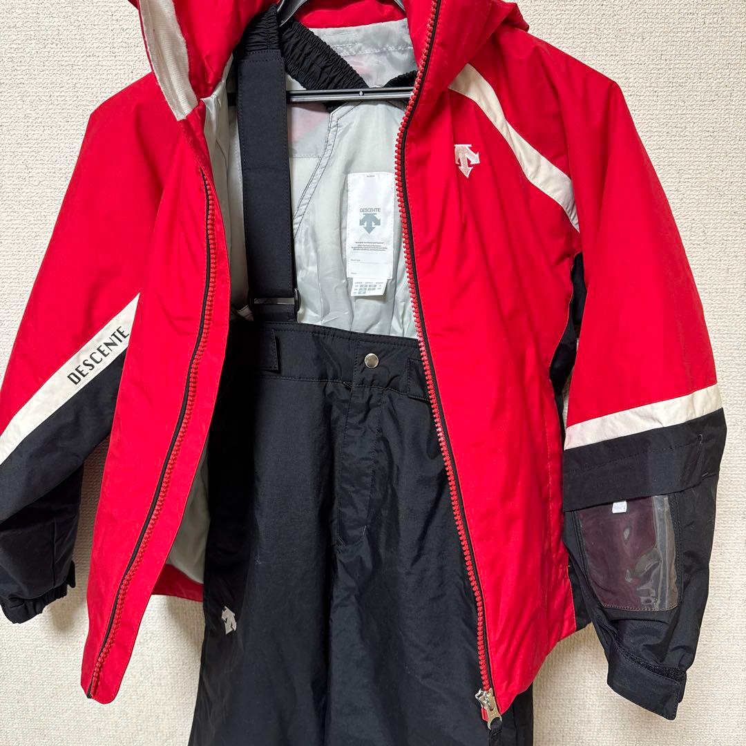 デサント DESCENTE スキーウェア　赤黒 130 キッズ ジュニア　スノボ