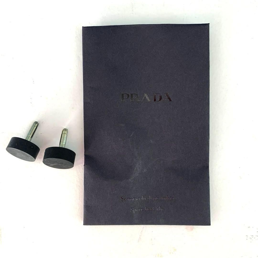 【極美品】PRADA プラダ　ブラックニットソックスブーツ　三角ロゴ　サイズ38
