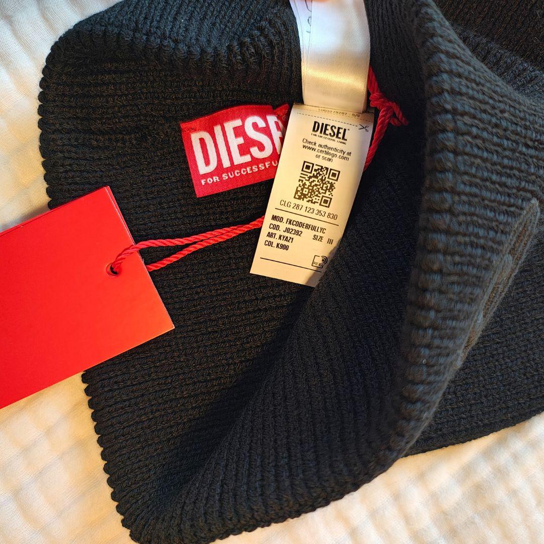 DIESEL 黒 ニット帽 新品未使用