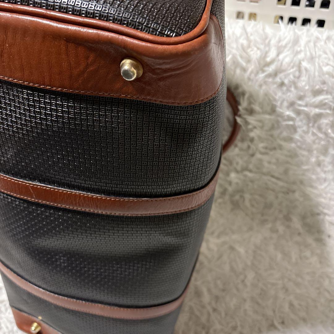 BALLY バリー ボストンバッグ 旅行鞄 PVC×レザー イタリア製