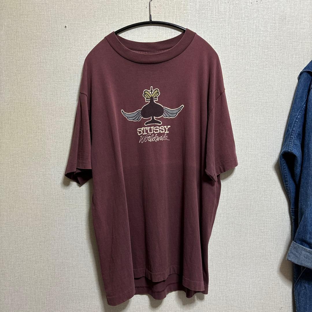 old stussy 80s 黒タグ 初期 usa製 スペード size L