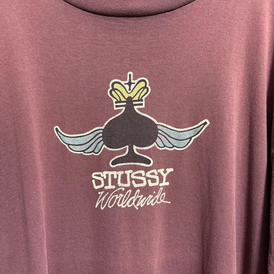 old stussy 80s 黒タグ 初期 usa製 スペード size L