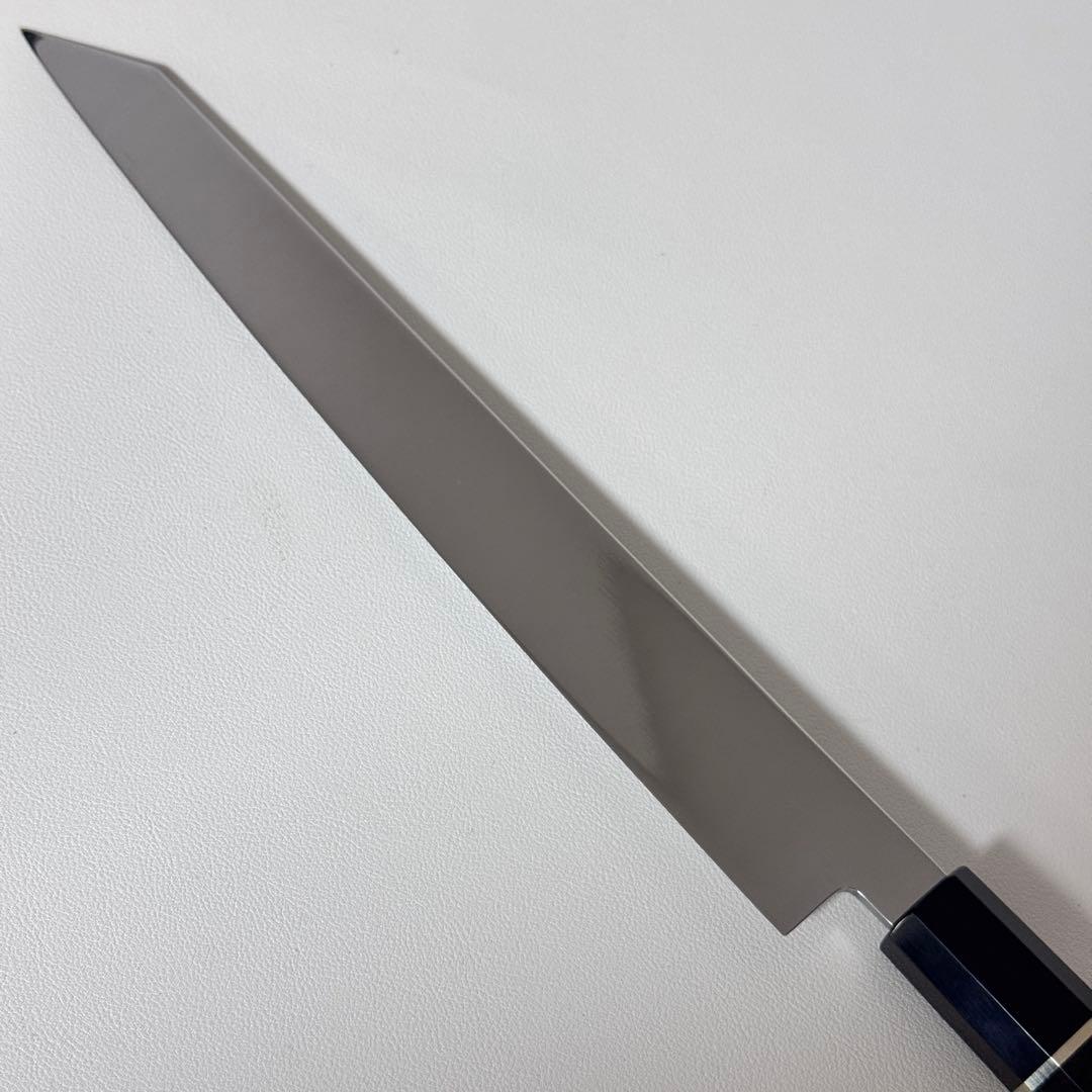 270mm 切付柳刃包丁 本牛角黒檀八角柄 刺身包丁 全鋼　和包丁.