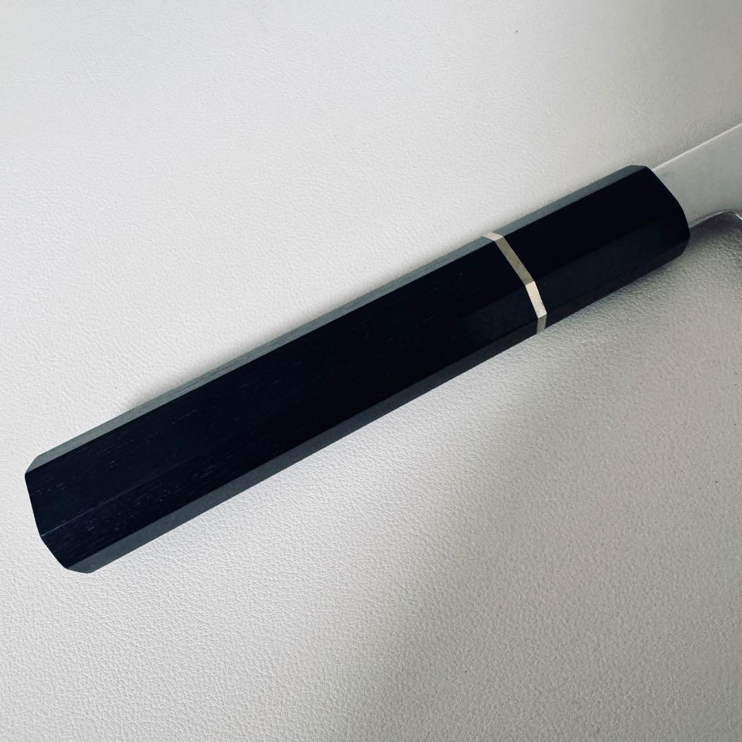 270mm 切付柳刃包丁 本牛角黒檀八角柄 刺身包丁 全鋼　和包丁.