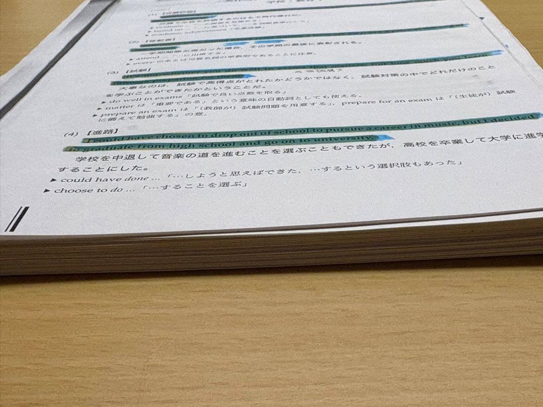 鉄緑会 高3 英語 テーマ英作文 暗記用 印刷資料 書き込みあり 東大対策