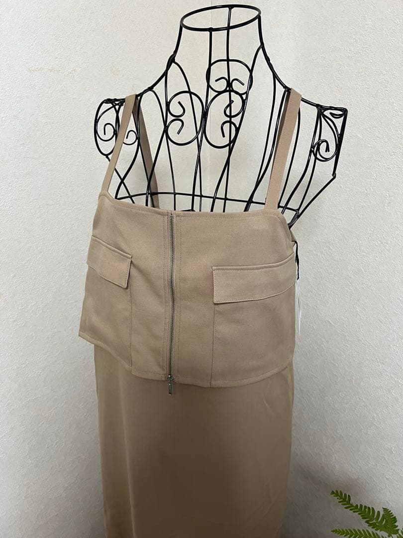 ヤマダヤ　スコットクラブ　キャミソールワンピース ジップアップ ポケット付き