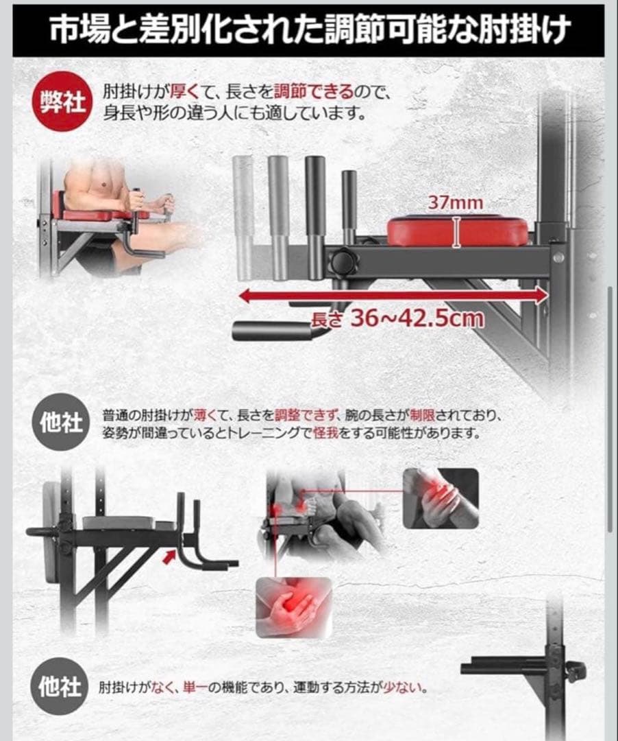 美品 WOLFOK ぶら下がり健康器 懸垂・ディップス 説明書あり