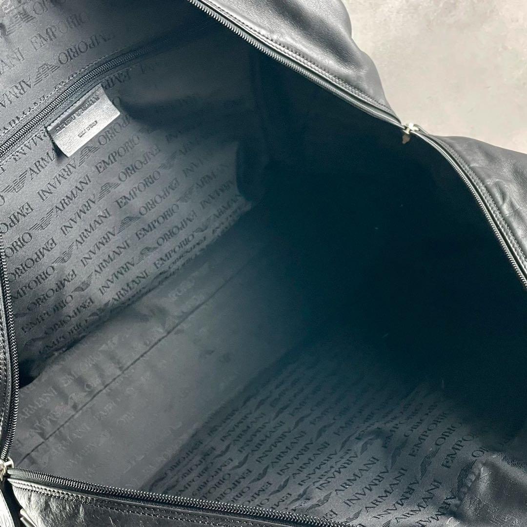 美品✨希少 エンポリオアルマーニ 2way ショルダー ボストンバッグ レザー
